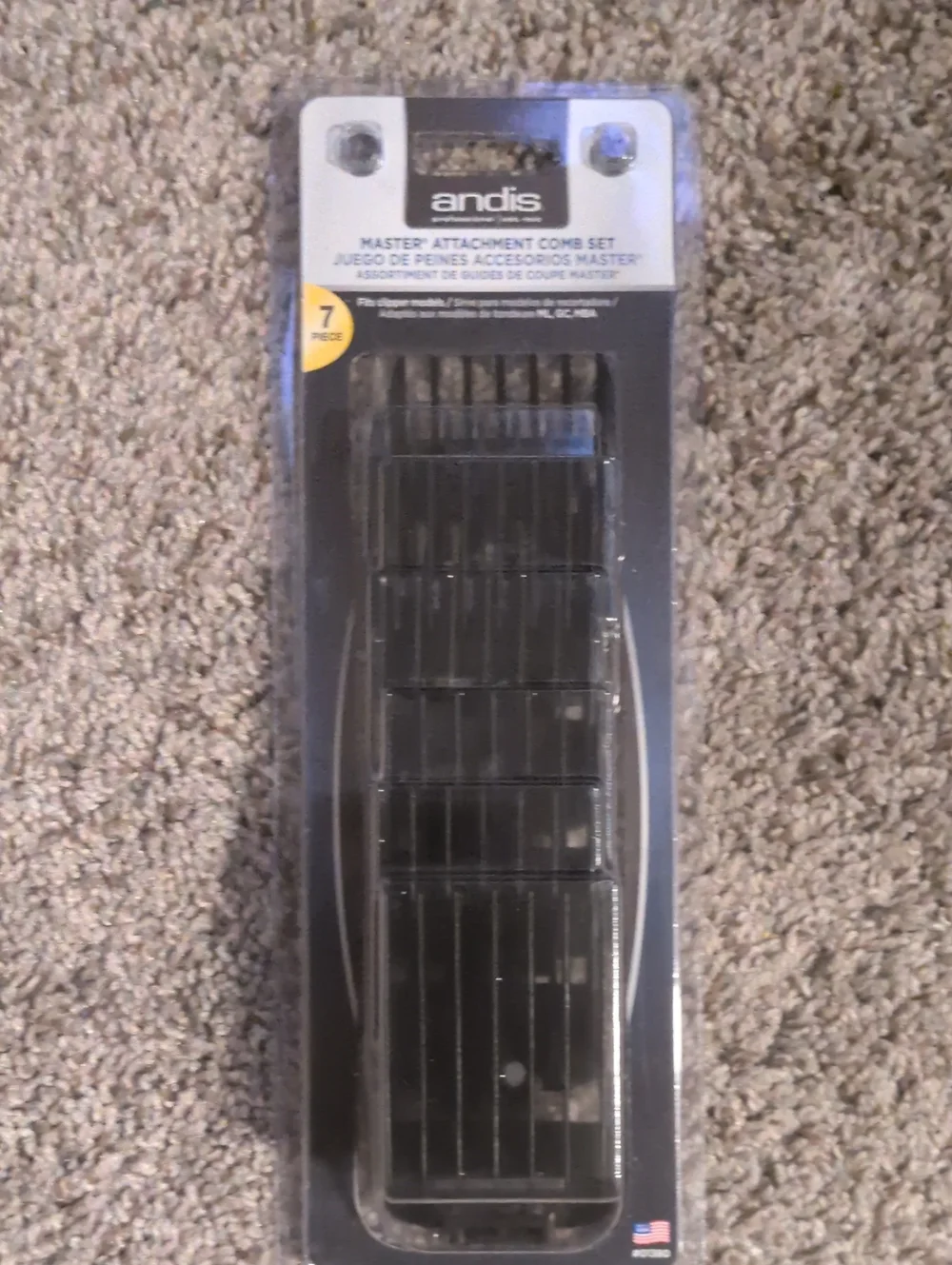 Andis Black 7-Piece Attachment Comb Pack